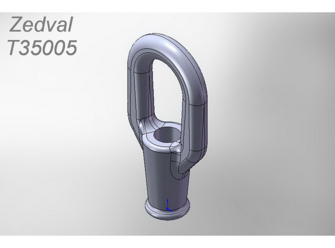 Трос Ф0,8 мм с коушами вариант 1 для авто бронетехники СССР и России