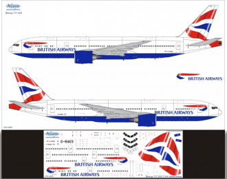 Декаль на самолет боенг 777-200 (Britsh Arways)