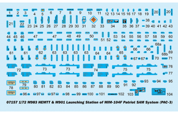 Сборная модель ЗРК M983 HEMTT & M901 LAUNCHING STATION OF MIM-104F PATRIOT