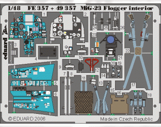 Цветное фототравление для MiG-23 Flogger B interior (интерьер)
