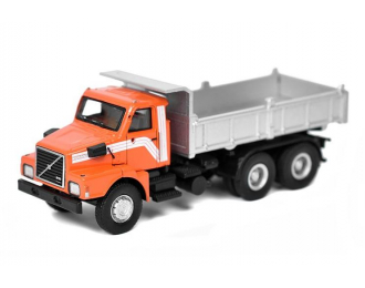 VOLVO N 10 dump truck (1980), orange / silver