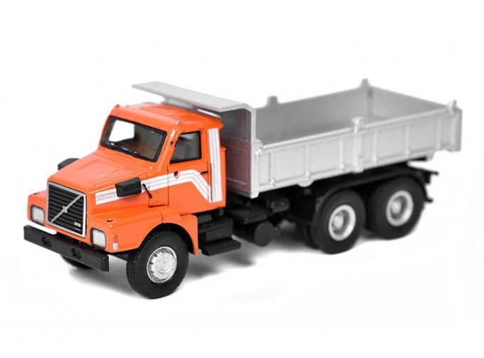 VOLVO N 10 dump truck (1980), orange / silver