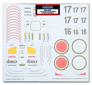Декаль Yamaha YZR500(OW98) Team Lucky-Strike Roberts