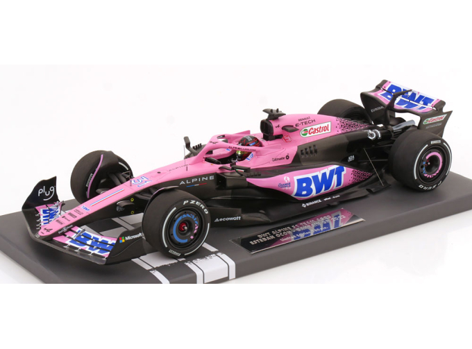 ALPINE F1 A523 Team Bwt Alpine №31 Season (2023) Esteban Ocon, Blue Pink