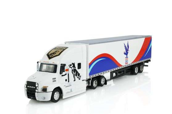 MACK Anthem 18 Wheeler Tractor-Trailer Mack Trucks 125th Anniversary & United States Postal Service 250th Anniversary (2019), white / blue / red