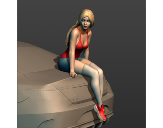 Фигурка 654 присела на тачку 4, окрашенная