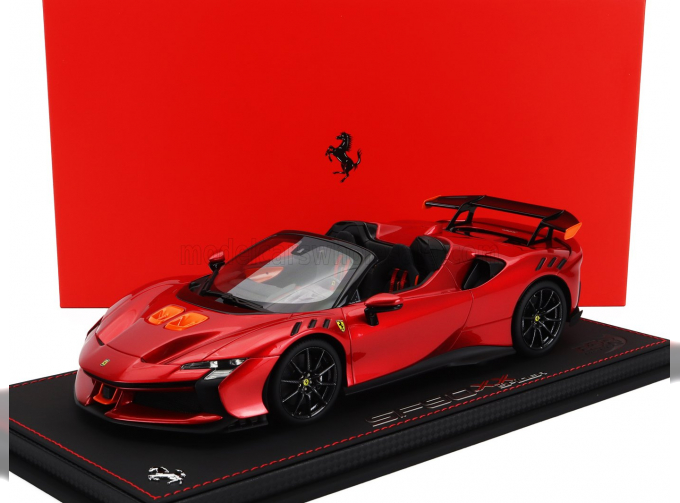 FERRARI Sf90 Xx Stradale Spider (2024) - Con Vetrina - With Showcase, Rosso Fuoco - Red Met Yellow