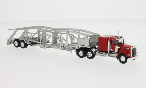 KENWORTH W 900 Autotransport-SZ (1977), red/silver