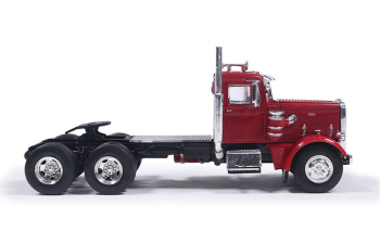 PETERBILT 281 Tractor Truck 3-assi (1963), burgundy