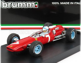 FERRARI F1 158 N 7 Winner German Gp John Surtees 1964 World Champion - With Driver Figure, Red