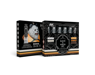 Набор акриловых красок ARTISTIC DENSE - Чёрно-белый / BLACK & WHITE SET – ARTISTIC DENSE ACRYLIC COLOR