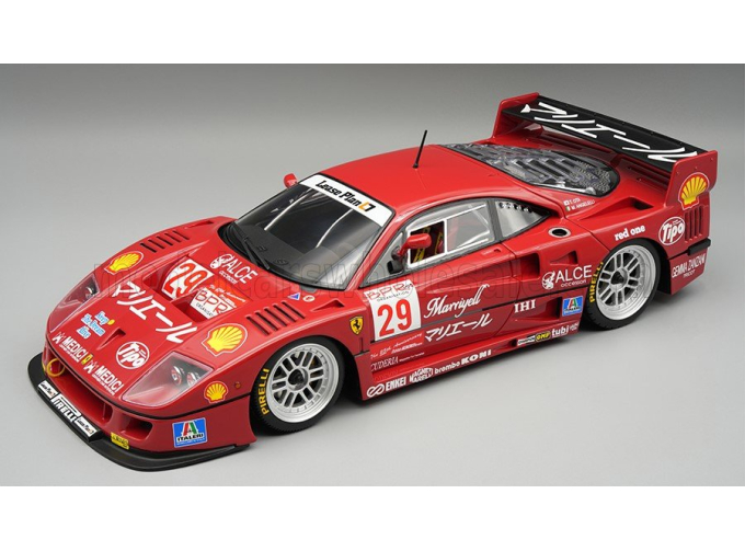 FERRARI F40 LM 3.5L TURBO V8 №29 BPR Suzuka (1996) Max Angelelli - Tetsuya Ota - Open Rear Trunck And Engine part - close with magnetic system