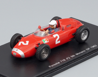 Porsche 718 #2 5th Monaco GP 1962, red