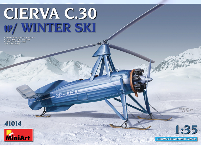 Сборная модель Вертолёт CIERVA C.30 w/ WINTER SKI