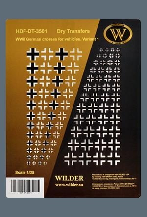 HDF- Сухая декаль WWII German crosses for vehicles.Variant 1