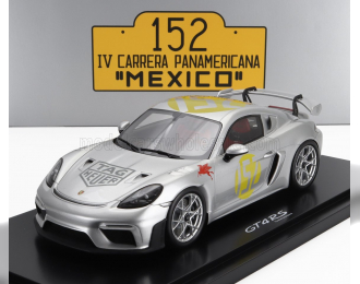 PORSCHE 718 (982) Cayman Gt4 Rs №152 Tribute Rally Panamericana Livery (2024) - Con Vetrina - With Showcase, Silver