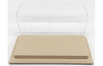 VETRINA DISPLAY BOX Molhouse Base In Pelle - Leather Base Beige - Lungh.lenght Cm 17 X Largh.width Cm 8 X Alt.height Cm 7 (altezza Interna 5.2 Cm ), Plastic Display