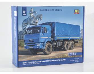 Сборная модель Камский грузовик 43118 6x6 бортовой с тентом (рестайлинг)