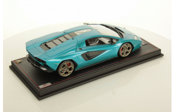 LAMBORGHINI Countach Lpi 800-4 (2021) - Con Vetrina - With Showcase, Blu Uranus - Light Blue