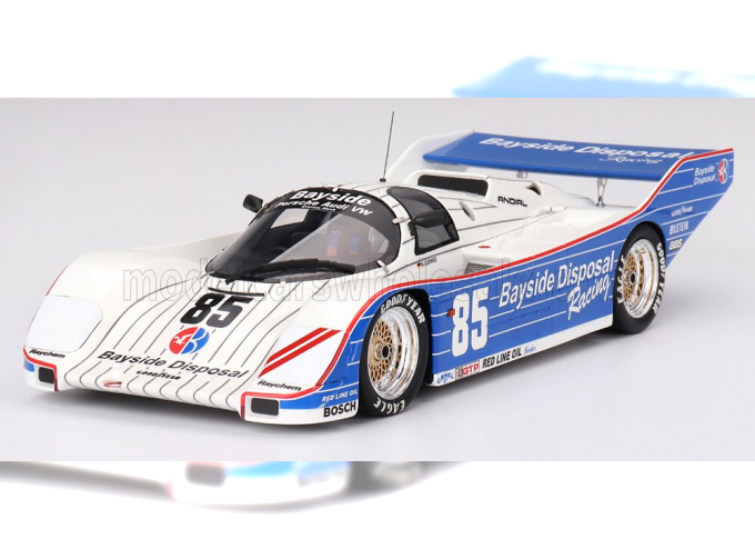 PORSCHE 962 2.8l Turbo №85 Team Bud Bayside Disposal Racing Winner Imsa 300km Laguna Seca (1987) Klaus Ludwig, White Blue