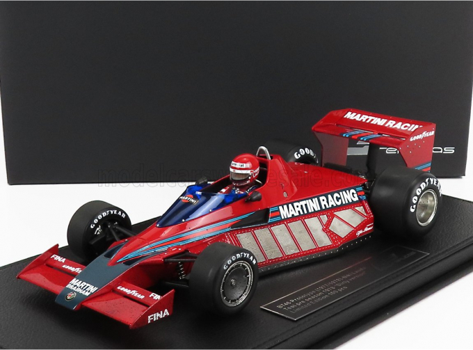 BRABHAM F1  Bt46 Alfa Romeo Prototype Martini Racing N 0  Test Version (with Pilot Figure Dirty Version) 1977 Niki Lauda - Con Vetrina - With Showcase, Red