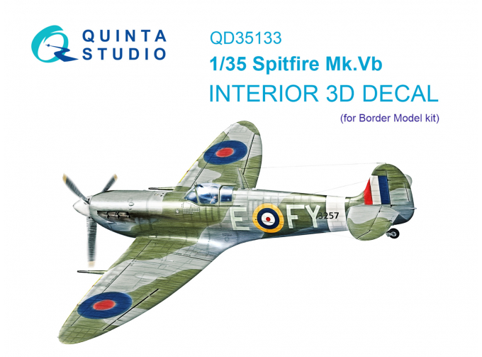 3D Декаль интерьера кабины Spitfire Mk. Vb (Border model)