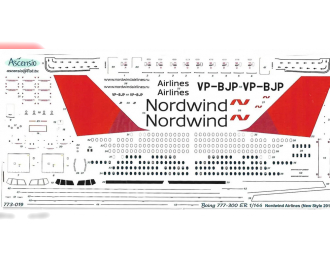 Декаль для Boeing 777-300ER Nordwind Airlines (New colors 2017)