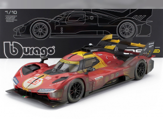 FERRARI With Showcase - 499p 3.0l Turbo V6 Team Ferrari Af Corse N 50 Winner 24h Le Mans (after Race Version) 2024 Antonio Fuoco - Miguel Molina - Nicklas Nielsen, Red