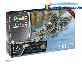 Сборная модель Немецкий линкор Tirpitz "Platinum Edition"