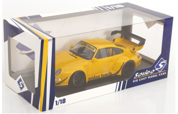 PORSCHE 911 (993) RWB Bodykit Coupe Midas Touch (2020), yellow