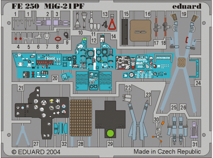 Цветное фототравление для MiG-21PF