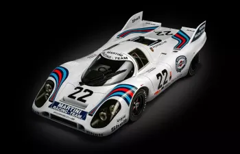 PORSCHE 917k 4.9l Team Martini Racing №22 Winner 24h Le Mans (1971) Helmut Marko - Gijs Van Lennep, White Blue