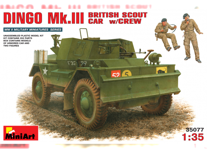 Сборная модель Бронеавтомобиль DINGO Mk.III BRITISH SCOUT CAR w/CREW