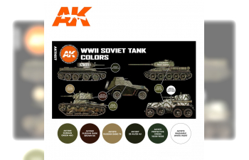 Набор красок "Цвета советских танков времён Второй мировой войны" (WWII SOVIET TANK COLORS)