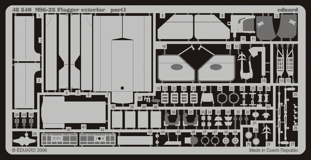 Фототравление MiG-23 Flogger exterior
