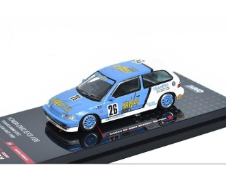 HONDA Civic EF3 No.26 Trampio Kawai Steel Macau Guia Race (1989), blue/white