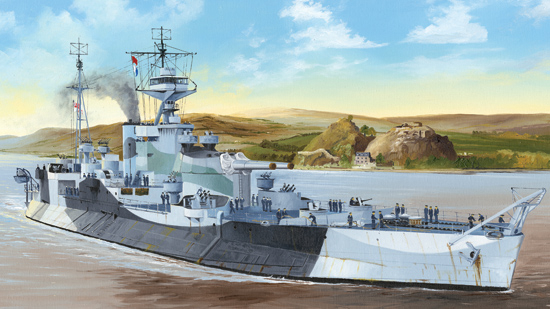 Сборная модель Корабль Монитор HMS Abercrombie