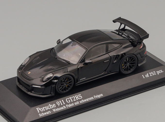 PORSCHE 911 (991.2) GT2RS - 2018 - BLACK (WEISSACHPAKET) BLACK WHEELS