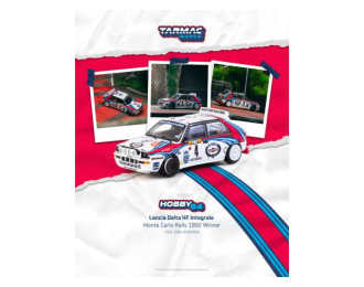 Lancia Delta HF Integrale #4 Didier Auriol/Bernard Occelli Monte Carlo Rally Winner, white/red/blue 1992