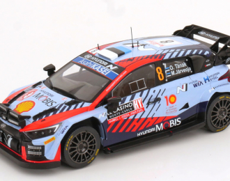 HYUNDAI I20 N Rally1 Team Shell Mobis Wrt №8 4th Rally Montecarlo (2024) Ott Tanak - Martin Jarveoja, 2 Tone Blue Red