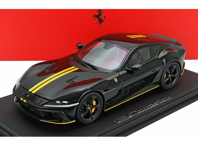 FERRARI 12cilindri V12 830cv Panoramic Roof (2024) - Con Vetrina - With Showcase, British Green Yellow