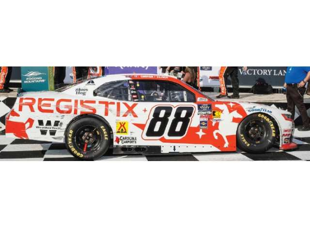 Chevrolet #88 Connor Zilisch *Registix*, red/white 2025