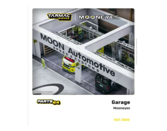 Pit Garage *Mooneyes Speed & Customs*, white/mooneyes logo