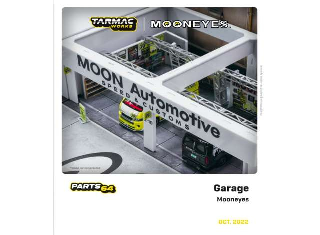 Pit Garage *Mooneyes Speed & Customs*, white/mooneyes logo