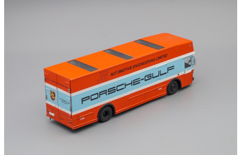 MERCEDES-BENZ Renntransporter Porsche-Gulf, orange / blue