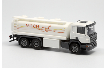 SCANIA P 6х2 цистерна для перевозки молока, белый/белый