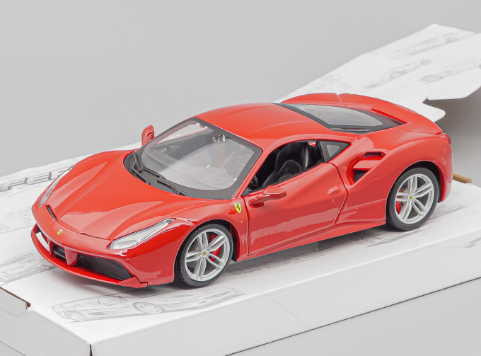 FERRARI 488 GTB, red