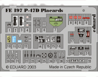 Цветное фототравление для P-47D placards