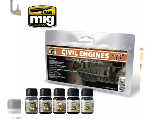 CIVIL ENGINES WEATHERING SET (гражданские двигатели)