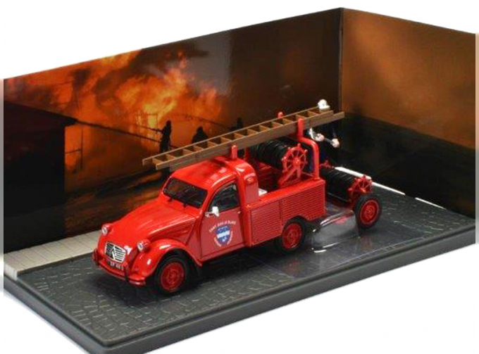 CITROEN 2CV Pick-Up AZU-B Sapeurs Pompiers пожарный (1960), red